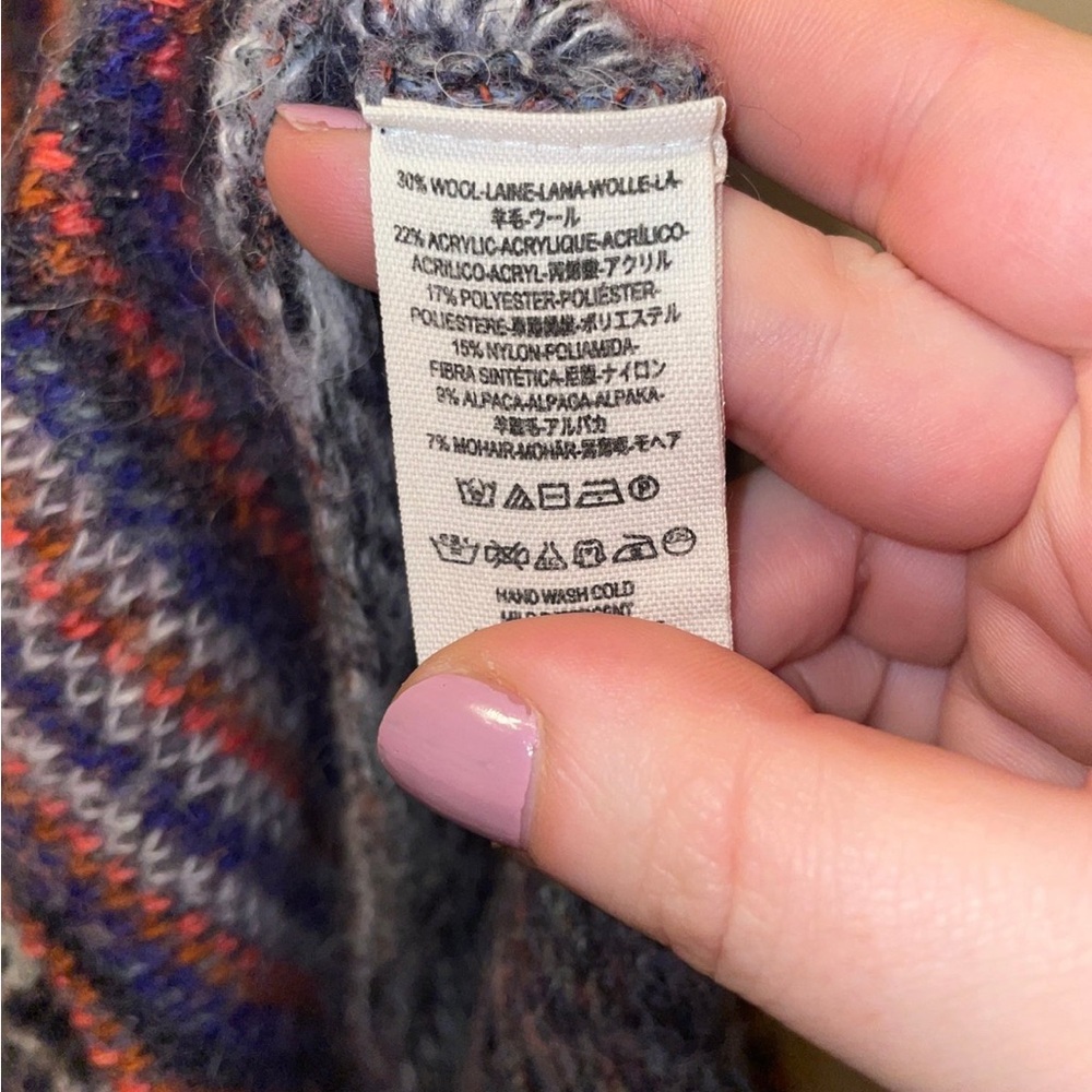 Free People be the one fringe poncho sweater - Picture 5 of 5